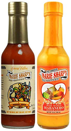 Marie Sharp s Smoked and Pure Mango Habanero Pepper Sauce 5 Ounce Combo Pack of 2
