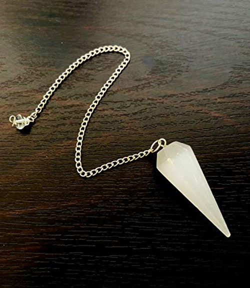 CRYSTALMIRACLE Powerful Selenite Dowser Pendulum Crystal Healing Reiki Feng Shui Gift Psychic Energy Health Handcrafted Wellness Peace Meditation CRYSTALMIRACLE Powerful Selenite Dowser Pendulum Crystal Healing Reiki Feng Shui Gift Psychic Energy Health Handcrafted Wellness Peace Meditation