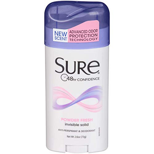 Sure Deodorant 2-6 Ounce Invisible Solid Powder Fresh 76ml 3 Pack