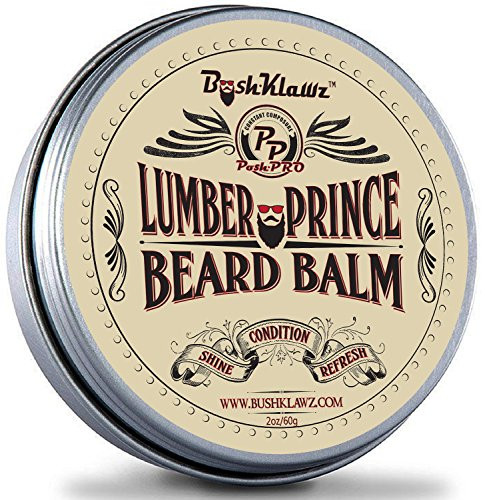 Lumber Prince Beard Balm Leave in Conditioner Beard Butter Premium Refreshing Manly Woodsy Musk Scent 2 oz Best Gift for Fathers