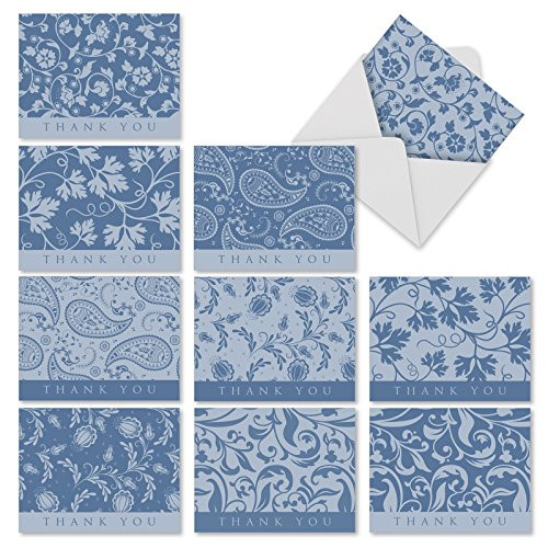 The Best Card Company - 10 Boxed Greeting Cards Blank 4 x 5-12 Inch - Bulk All Occasion Card Assortment - Blue By You M1709BN The Best Card Company - 10 Boxed Greeting Cards Blank 4 x 5-12 Inch - Bulk All Occasion Card Assortment - Blue By You M1709BN