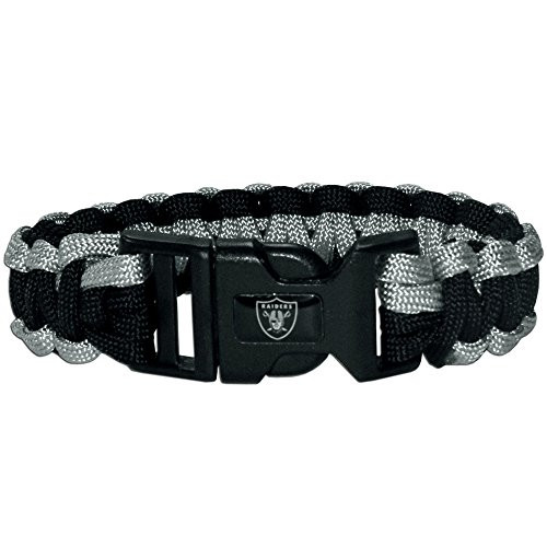 NFL Siskiyou Sports Fan Shop Las Vegas Raiders Survivor Bracelet One Size Team Color NFL Siskiyou Sports Fan Shop Las Vegas Raiders Survivor Bracelet One Size Team Color
