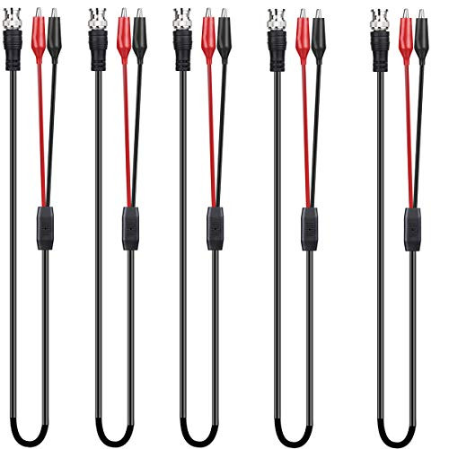 Clyxgs BNC Double Alligator Clip Test Cable Probe Lead Oscilloscope Test  Oscilloscope Probes BNC to Alligator Clip 92cm-36-2in 5pcs?