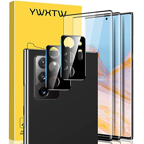 YWXTW Screen Protector for Samsung Galaxy Note 20 Ultra Tempered Glass  Samsung Galaxy Note 20 Ultra Camera Lens Protector   In-Display Fingerprint  Glass Camera Screen Protector  4-Pack Transparent