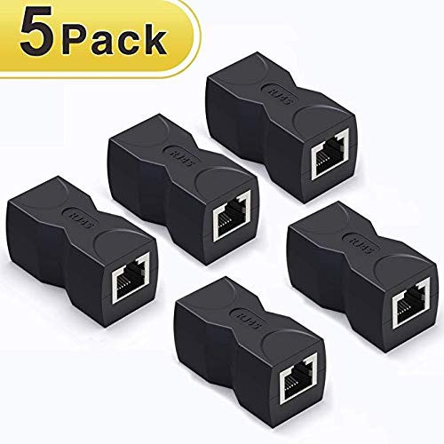 RJ45 Coupler-Ethernet Coupler Wenter 5 Pack in Line Coupler Cat7 Cat6 Cat5e Ethernet Cable Extender Adapter Female to Female