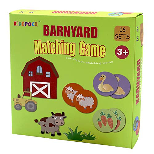 Memory Match Game 16 Matching Pairs Preschool Memory Games Featuring Barnyard Element Non Toxic Educational Memory Matching Game Perfect for Kids Toddlers 2 Year Old or Up Memory Match Game 16 Matching Pairs Preschool Memory Games Featuring Barnyard Element Non Toxic Educational Memory Matching Game Perfect for Kids Toddlers 2 Year Old or Up