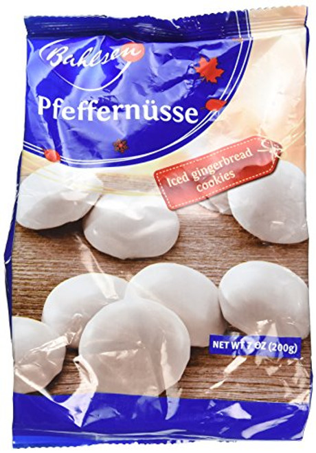 Bahlsen Pfeffernusse 1 bag Iced Gingerbread Cookies Soft gingerbread rounds covered in delicate white icing Bahlsen Pfeffernusse 1 bag Iced Gingerbread Cookies Soft gingerbread rounds covered in delicate white icing