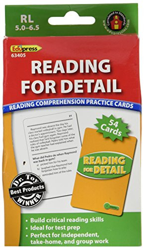 Edupress Reading Comprehension Practice Cards  Reading for Detail  Green Level EP63405