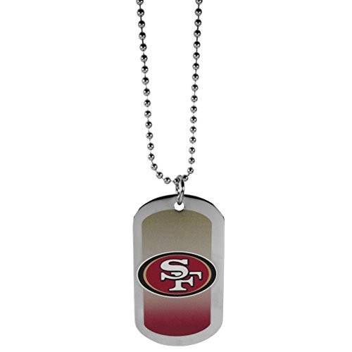 NFL Siskiyou Sports Fan Shop San Francisco 49ers Team Tag Necklace 26 inch Team Color NFL Siskiyou Sports Fan Shop San Francisco 49ers Team Tag Necklace 26 inch Team Color