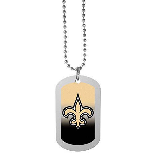 NFL Siskiyou Sports Fan Shop New Orleans Saints Team Tag Necklace 26 inch Team Color