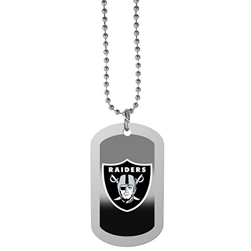 NFL Siskiyou Sports Fan Shop Las Vegas Raiders Team Tag Necklace 26 inch Team Color NFL Siskiyou Sports Fan Shop Las Vegas Raiders Team Tag Necklace 26 inch Team Color