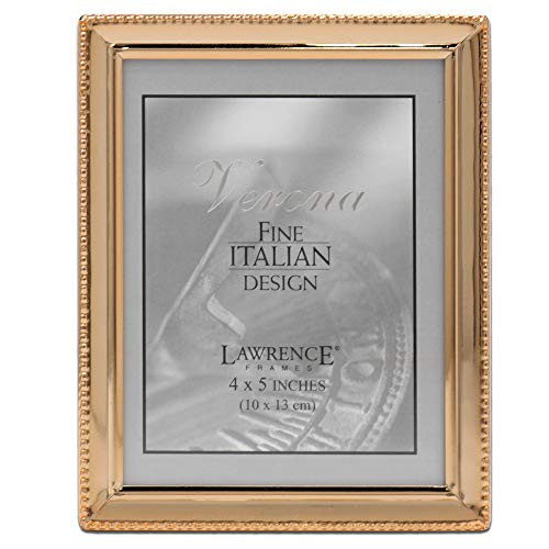Lawrence Frames Classic Bead Picture Frame  4x5  Gold
