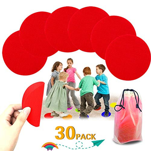 Spot Markers Carpet Markers Kids Sport Spot Circles Classroom Magic Mark Classroom Sitting Spots to Educate for Preschool  Kindergarten  and Elementary Teachers Red