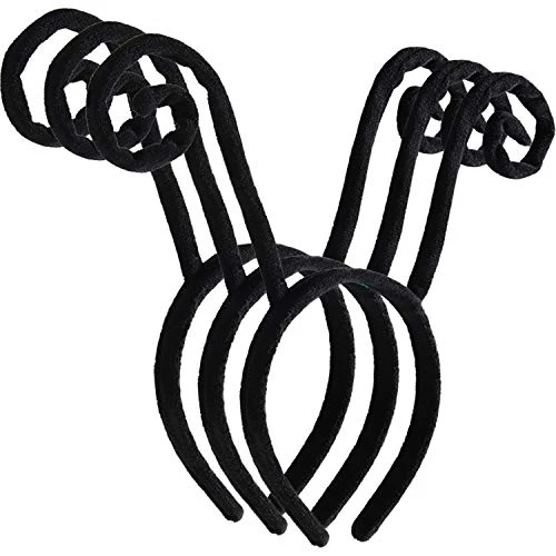 3 Pieces Antenna Headband Butterfly Antenna Headband Velvet Headband for Halloween Party Costume Accessory  Black
