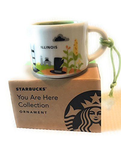 Starbucks You Are Here Collection ILLINOIS Demi 2 Ounce Ornament