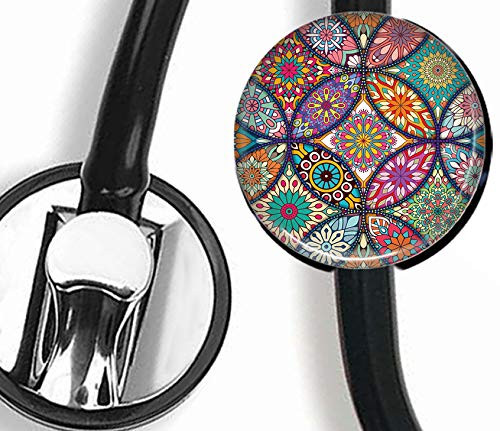Mandala Stethoscope Tag Personalized Nurse Doctor Stethoscope ID Tag Customized  Medical Stethoscope Name Tag