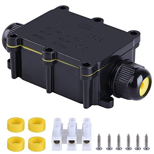 Waterproof IP68 External Junction Box  2 Way Plug Line M20 Coaxial Cable Connector Wire Range 5 to 15mm Outdoor External Electric Power Cord Boxes Electrical Junction Box