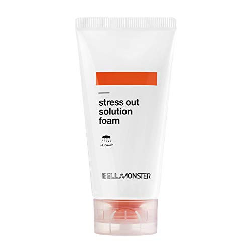 [BELLAMONSTER] Strees Out Solution Foam 5.07 fl.oz. (150ml) - Vitamin A Carrot Seed Oil & Centella Asiatica Extract Skin Moisturizing & Tightening Cleansing Foam, Hypoallergenic Mild and Gentle Foam