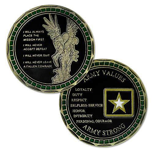 US Army Values Challenge Coin Warrior Ethos Military Coin