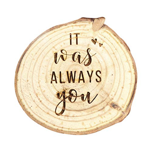 Koyal Wholesale Engraved Wedding Ring Box  Real Wood Engagement Ring Box  Wedding Ring Bearer  Wedding Box for Rings  Rustic Ring Box  Proposal Box It was Always You  Oak