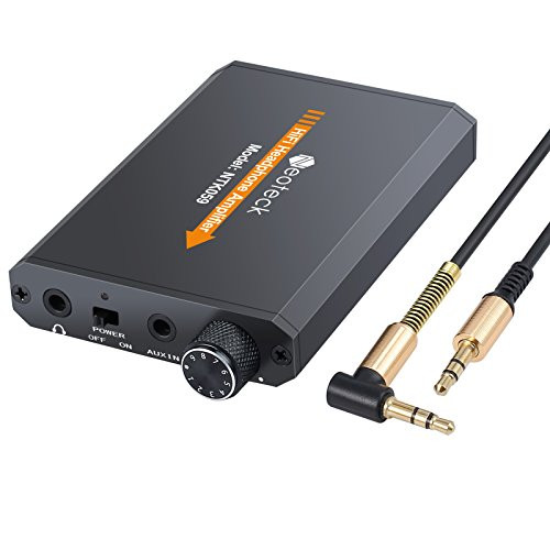 Neoteck Headphone Amplifier Portable 3.5mm Audio Rechargeble HiFi Earphone Headphone Amplifier with Lithium Battery and Aluminum Matte Surface Ideal for MP3 MP4 Phones Digital Players and Computers