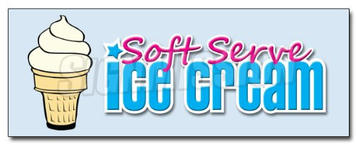 12  Soft Serve Vanilla ICE Cream Decal Sticker Shop