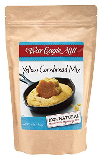 War Eagle Mill Cornbread Mix 100 natural made with organic non-GMO corn stone-ground in the Ozarks 2lbs War Eagle Mill Cornbread Mix 100 natural made with organic non-GMO corn stone-ground in the Ozarks 2lbs