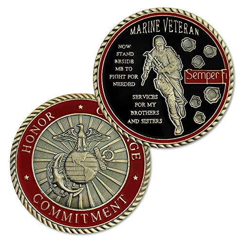 USMC Veteran Challenge Coin Marine Corps Semper Fi Military Coin