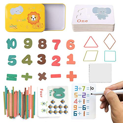 FThinkup Math Educational Toys  Number Puzzle Toys for Toddlers  Early Math Skills  Math Manipulatives  Math Preschool Toys for Age 3 4 5 Year olds