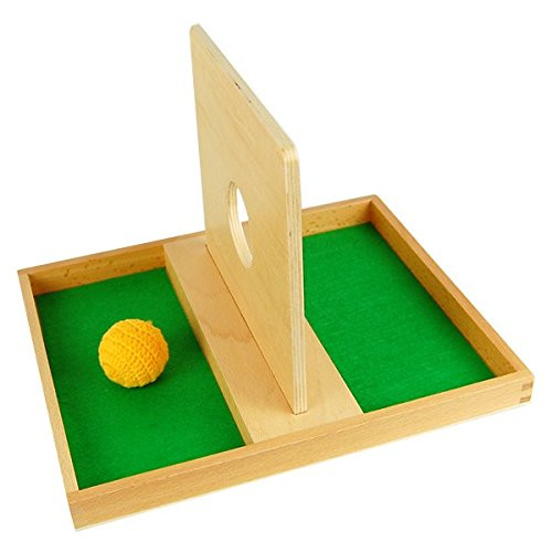 Montessori Imbucare Board with Knit Ball
