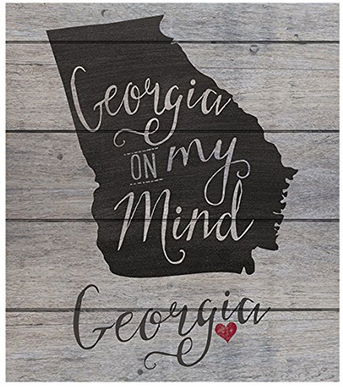 Kindred Hearts 12"x13.5" Georgia State Slogan Pallet Board Wall Art