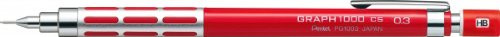 Pentel Mechanical Pencil  Graph 1000 CS  for Draft  0-3mm  Red PG1003CS-B