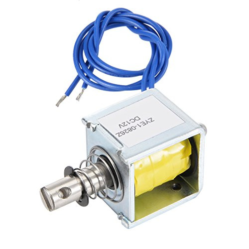 uxcell DC 12V 1-2A 14-4W Push Pull Type Open Frame Solenoid Electromagnet ZYE1Tau-0826Z