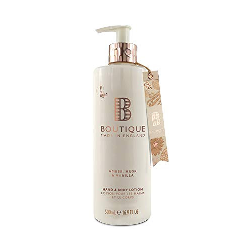 Boutique Amber  Musk   Vanilla Vegan Hand   Body Lotion 1 x 500ml