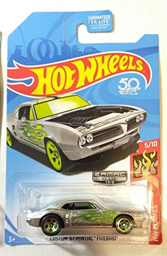 Hot Wheels 2018 50th Anniversary HW Flames Custom  67 Pontiac Firebird  Exclusive ZAMAC