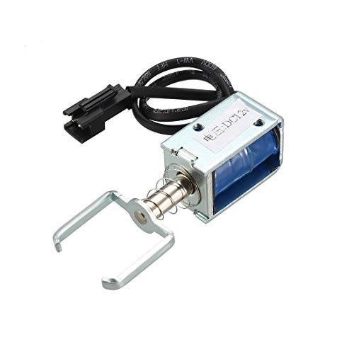 uxcell DC12V 1-2A Pull Type Solenoid Electromagnet  3mm-350g 0mm-600g  Open Frame  Linear Motion