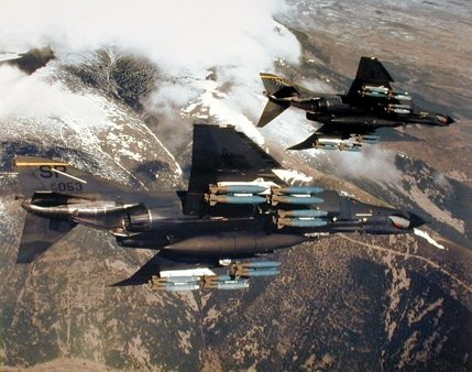 Aviation Wall Decor F-4E Phantom With Missiles Jet Art Print Poster 16x20