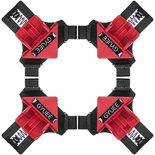 90 Degree Angle Clamps  Woodworking Corner Clip  Right Angle Clip Fixer  Set of 4 Clamp Tool with Adjustable Hand Tools red4