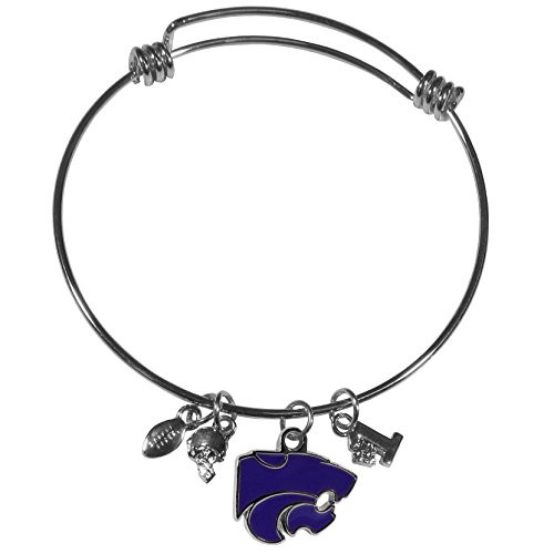 NCAA Siskiyou Sports Womens Kansas State Wildcats Charm Bangle Bracelet One Size Team Color NCAA Siskiyou Sports Womens Kansas State Wildcats Charm Bangle Bracelet One Size Team Color