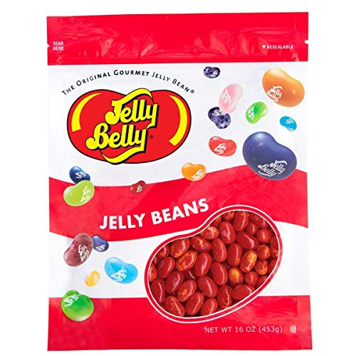 Jelly Belly Sizzling Cinnamon Jelly Beans - 1 Pound 16 Ounces Resealable Bag - Genuine  Official  Straight from the Source