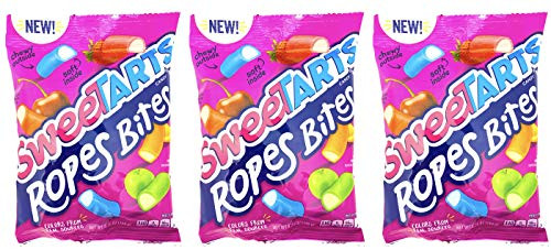 SweeTarts Ropes Bites 5-25 Ounce Pack of 3 - Soft   Chewy Fruit-Punch Filling Sweet Tarts