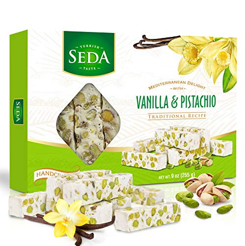 Mediterranean Delight with Vanilla   Pistachio  a special Turkish Delight 9 oz
