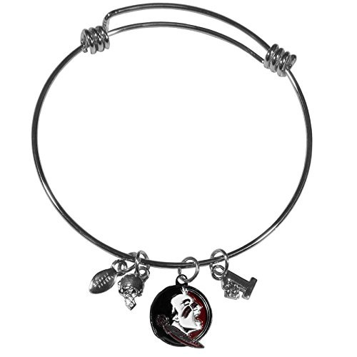 NCAA Siskiyou Sports Womens Florida State Seminoles Charm Bangle Bracelet One Size Team Color NCAA Siskiyou Sports Womens Florida State Seminoles Charm Bangle Bracelet One Size Team Color