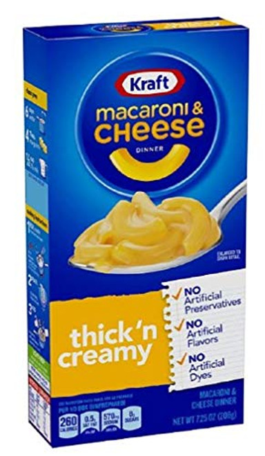 Kraft Thick and Creamy Macaroni and Cheese Dinner  7-25 oz Box 3 Boxes
