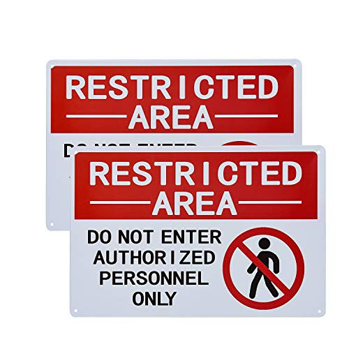 dojune-2 PACK Restricted Area Sign Authorized Personnel Only  Don Not Enter Sign