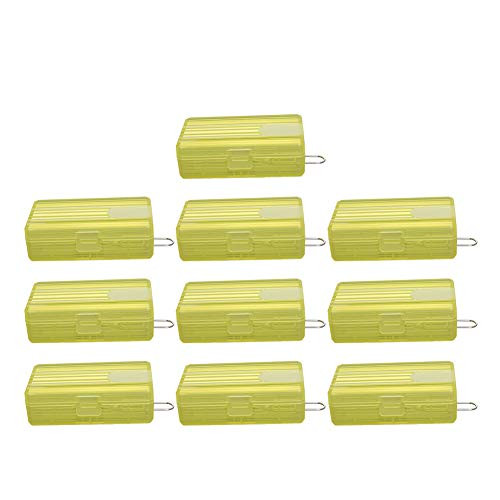Fielect Battery Storage Case Holder Yellow for 18650-RCR123-16340 Model Battery 2-4 Capacity 10Pcs