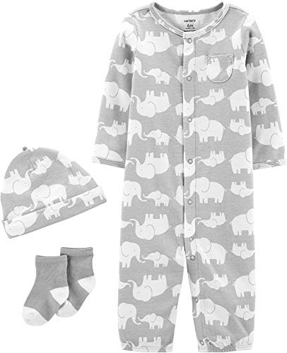 Carter s Baby Boy 3-Piece Elephant Take-Me-Home Set  9 Months Gray and White