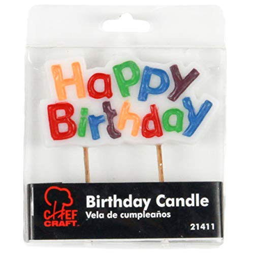 Chef Craft Select Happy Birthday Candle  4   White