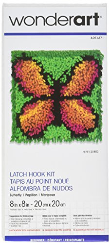Wonderart Butterfly Latch Hook Kit  8  X 8