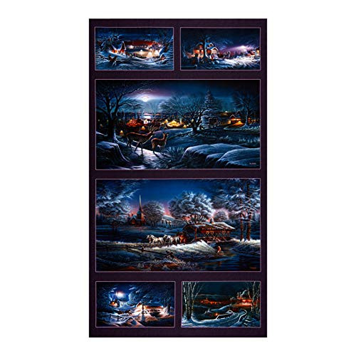 Benartex Evening Frost Evening Frost 24in Panel Multi Quilt Fabric